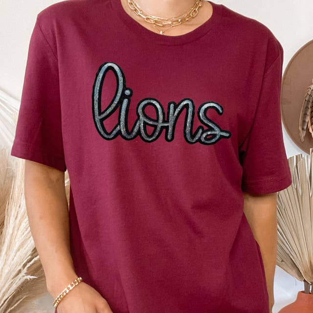 Lions Sequin Patch Tee Lions Sequin Patch Tee