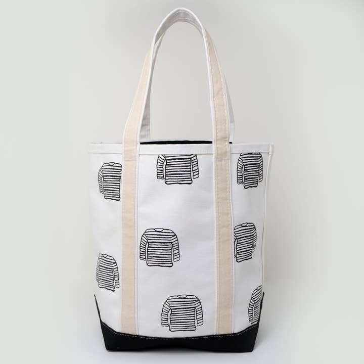 Crab & Cleek - Wholesale Tote Bag - Women's - Black +White Breton