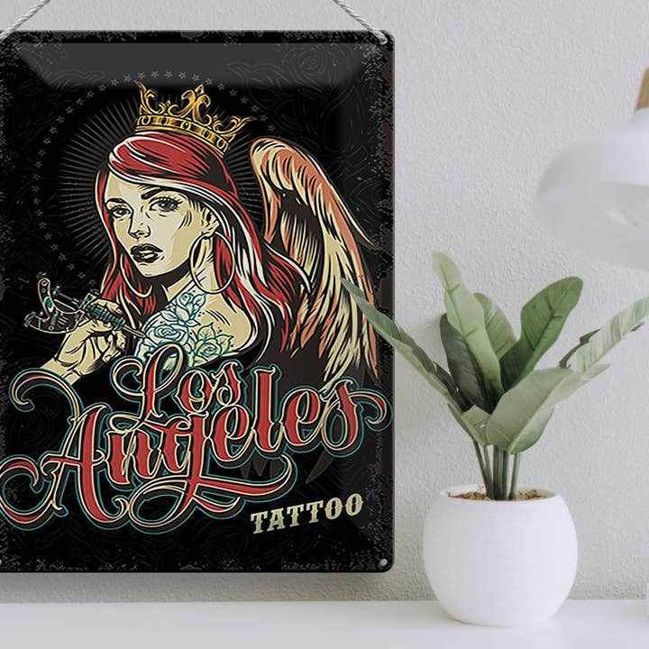 Femer – Engroshandel Skilt – Pinup 30x40cm tatovering Los Angeles blikskilt2