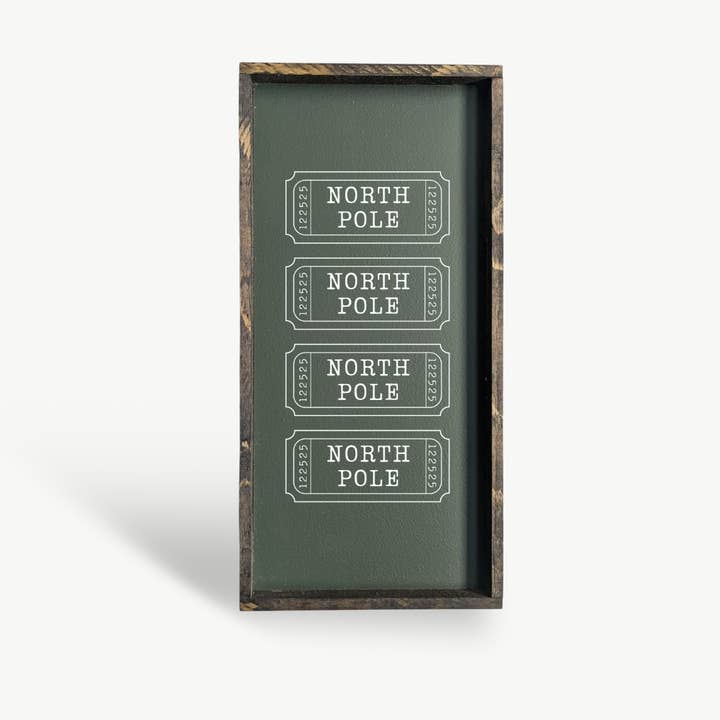 Williamraedesigns - Wholesale Christmas Decoration - North Pole Tickets Framed Holiday Print - Christmas Art6
