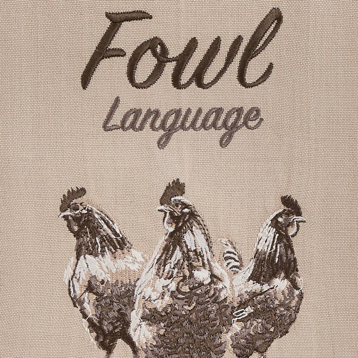 Park Designs - Wholesale Tea Towel - Fluent In Fowl Language Embroidered Dishtowel2