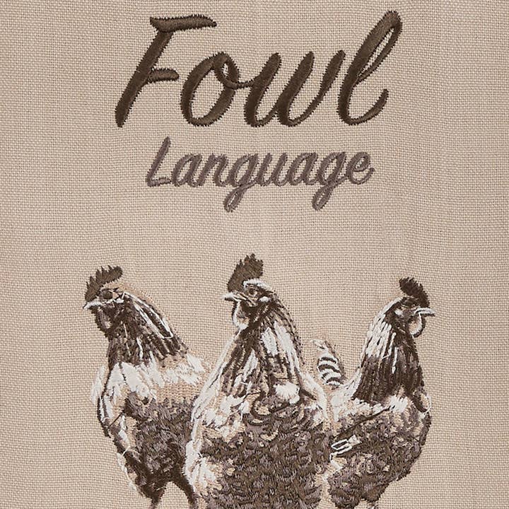 Park Designs - Wholesale Tea Towel - Fluent In Fowl Language Embroidered Dishtowel2
