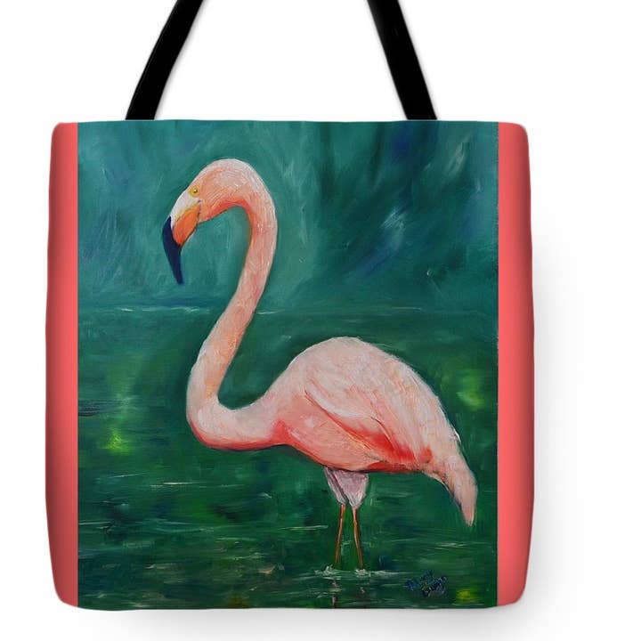 Flamingo on Pink Tote for wholesale by Mary Gwyn’s Art