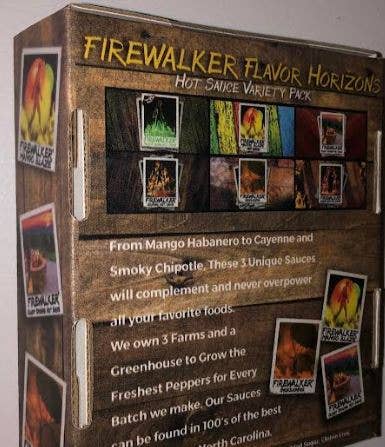 FIREWALKER Hot Sauce Company - Wholesale Hot Sauce - FIREWALKER 3 Pack Flavor Horizons Hot Sauce Gift Box1