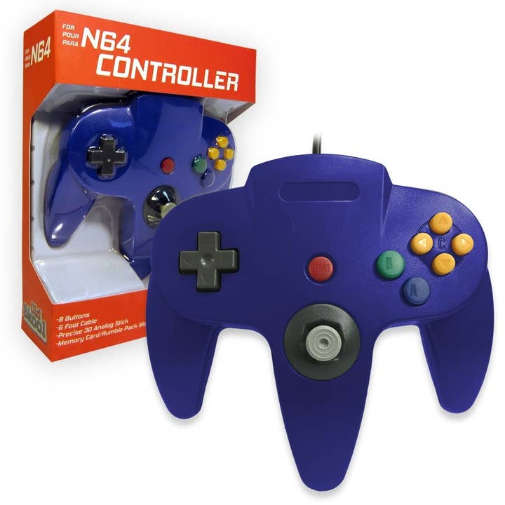 Manette Nintendo 64 bleue Old Skool pour la vente par Old Skool