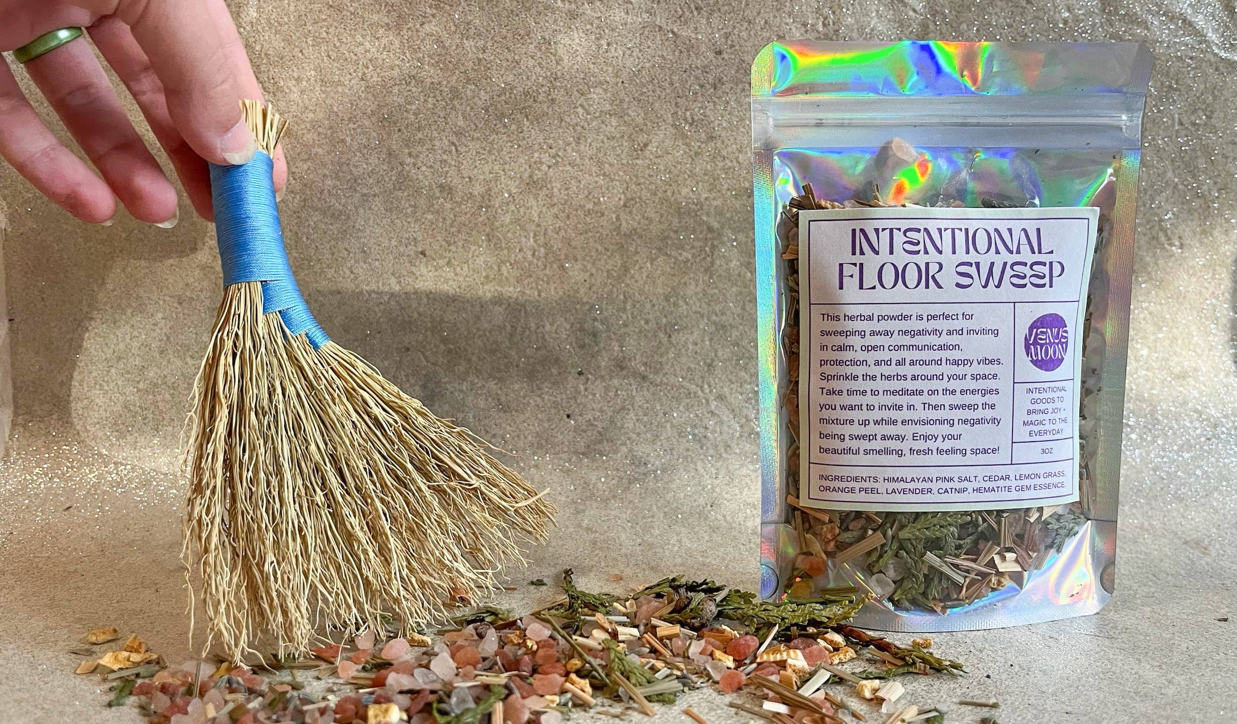 Venus Moon - Wholesale Meditation Supplies - Intentional Floor Sweep4