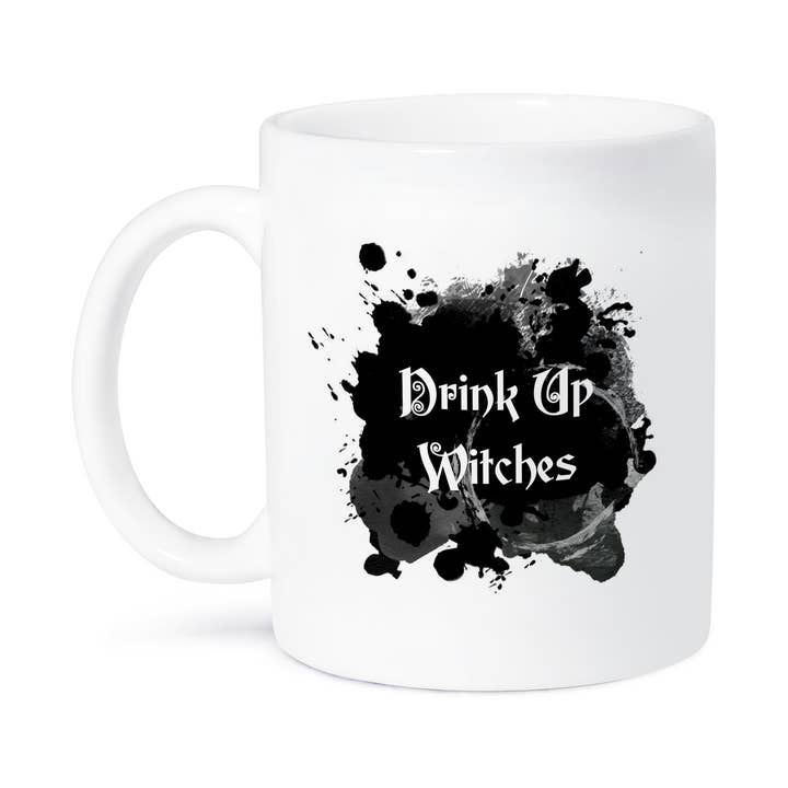 3dRose - Wholesale Coffee Mug - 3dRose, Drink Up Witches - witch brew Halloween witchs potion black ink splat, Mug8