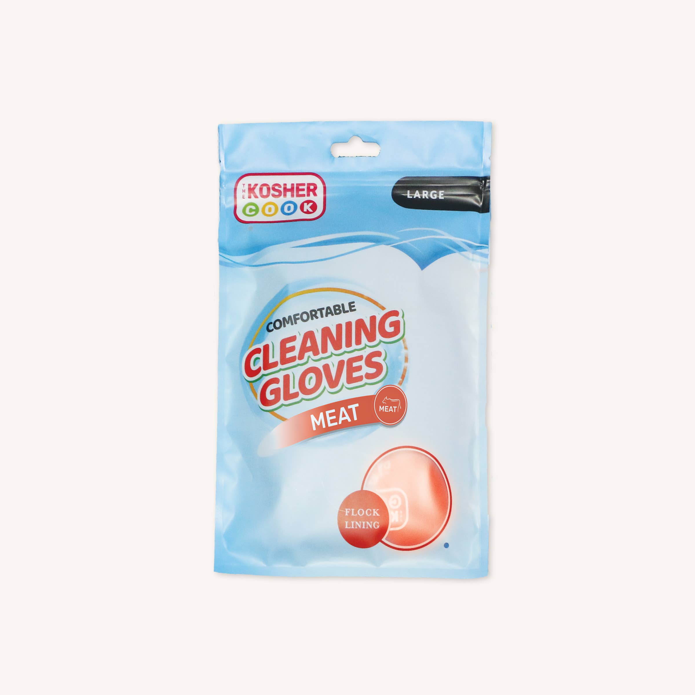 Ner Mitzvah - Wholesale Cleaning Gloves - Latex Gloves - Large - Red/Meat