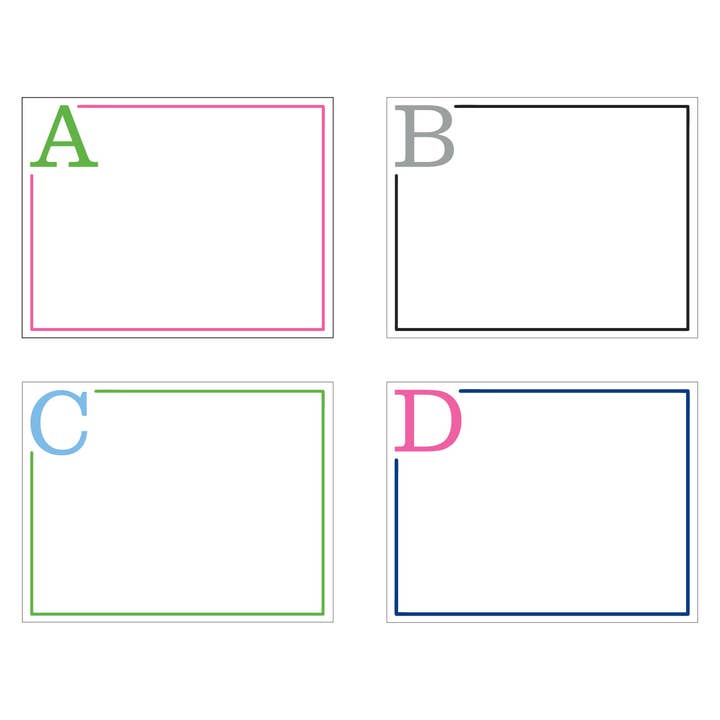 BACK TO BASICS 2.0 FLAT INITIAL CARDS for wholesale by Donovan Designs