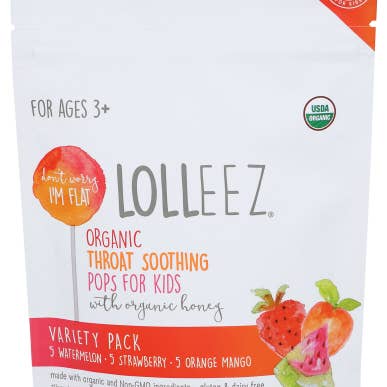 KeHE Distributors, LLC - Wholesale Lollipop - Lolleez  Org Throat Soothing Variety Pack Pops For Kids0