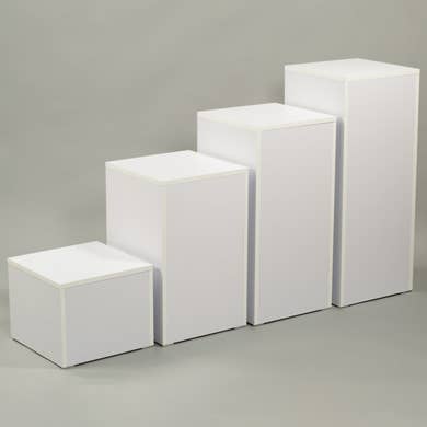 Specialty Store Services - Wholesale Retailer Display Stand/Case - White 12 in. H Cube Pedestal Display