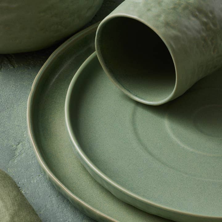 Stone Lain - Wholesale Dinnerware Set - Shosai Stoneware Dinnerware Set - Sage4