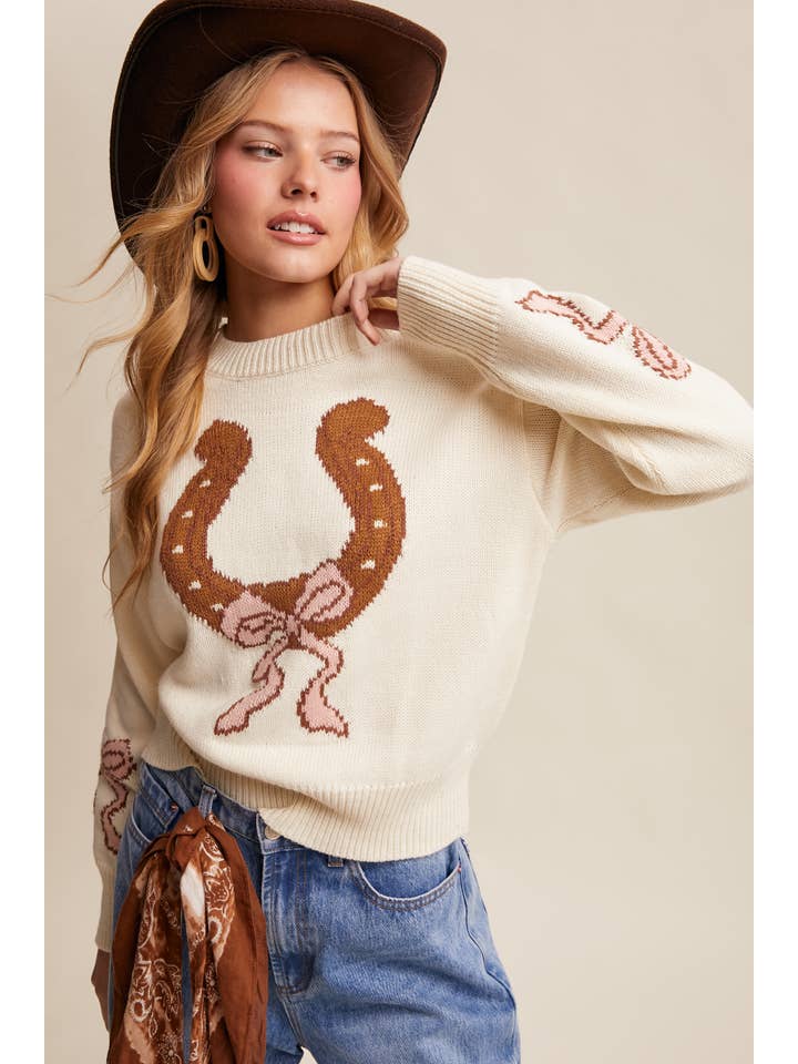 Listicle - Vente Pull en maille – femme - Pull en tricot à col en fer à cheval LSW10352