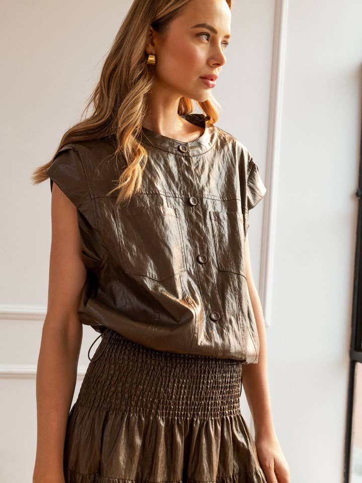 Gilet in pelle Jonnica per la vendita all'ingrosso da parte di Joh Apparel