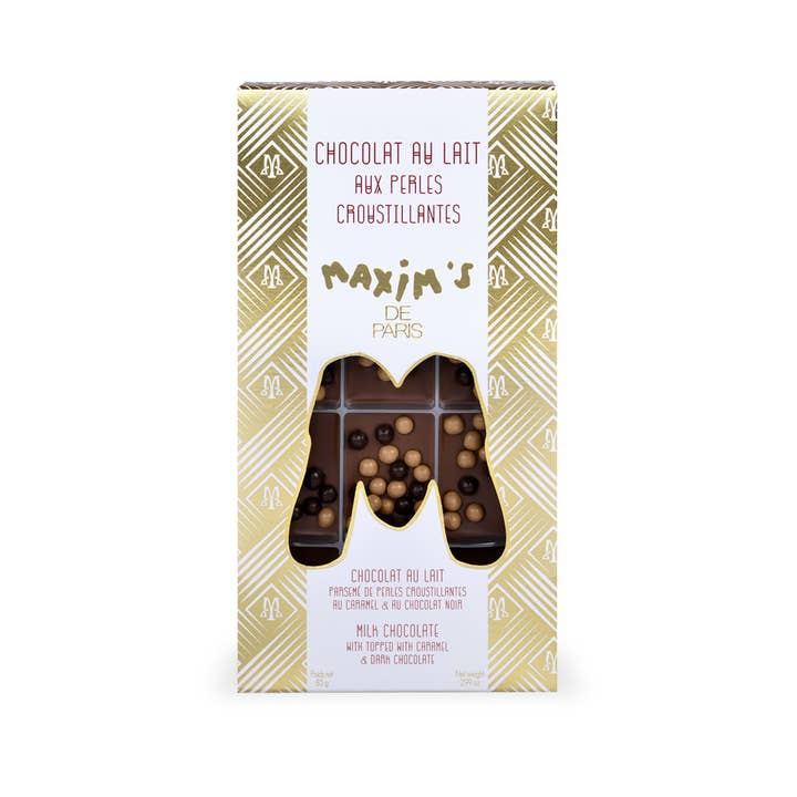 Maxim's - Wholesale Chocolate bar - Christmas bar | Milk chocolate with crispy pearls