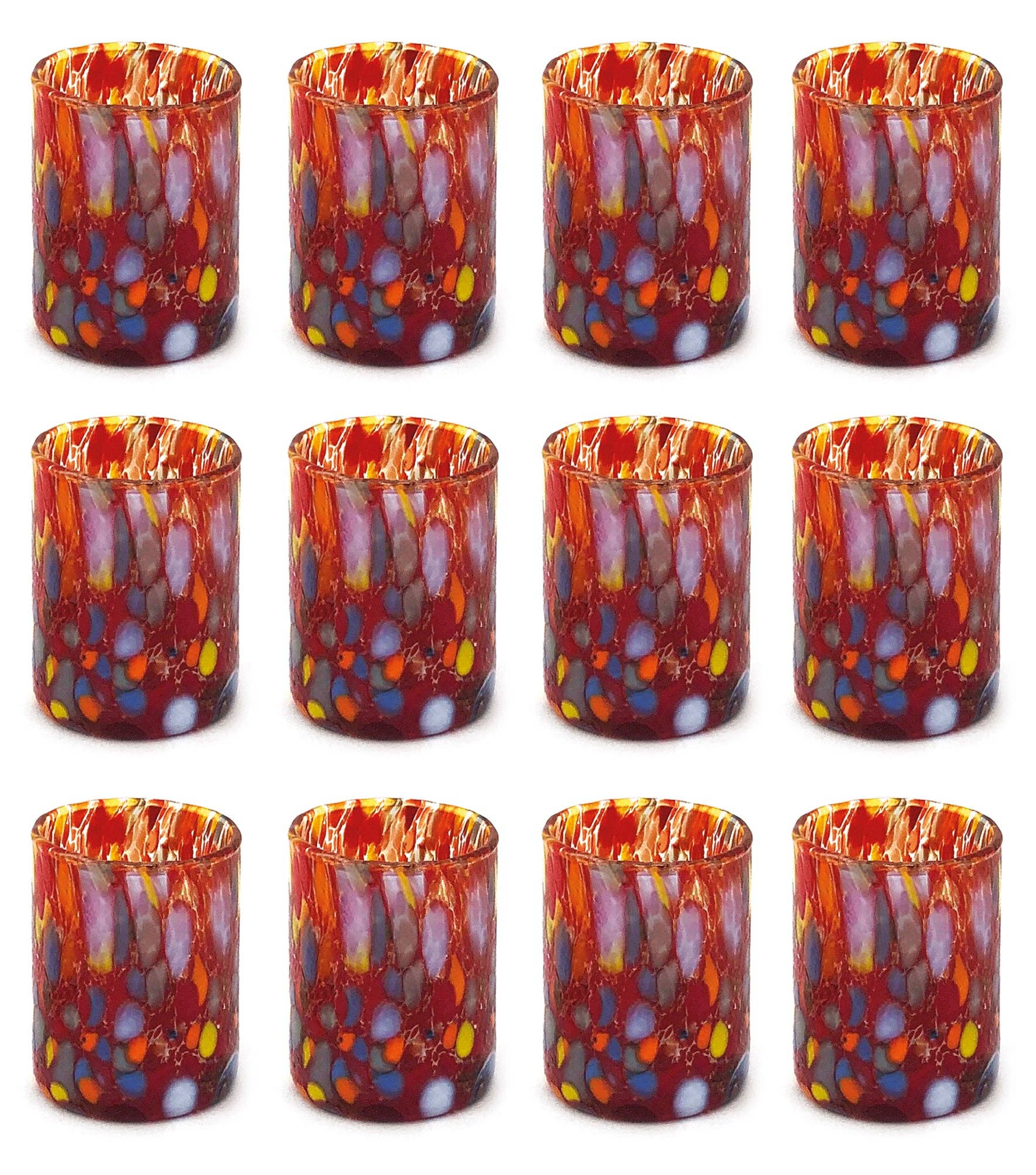 Mazzega Art & Design - Wholesale Shot Glass - Hand-Blown and Handcrafted Glass SHOT Glasses for Tequila with Murano Murrine The Colors of Murano Model SHOT 70 ml. Made in Italy3