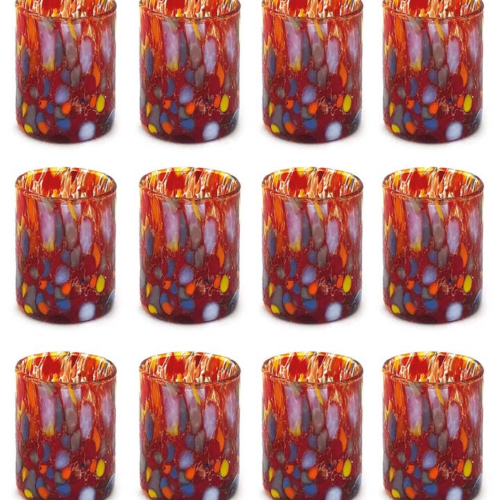 Mazzega Art & Design - Wholesale Shot glass - Hand-Blown and Handcrafted Glass SHOT Glasses for Tequila with Murano Murrine The Colors of Murano Model SHOT 70 ml. Made in Italy3