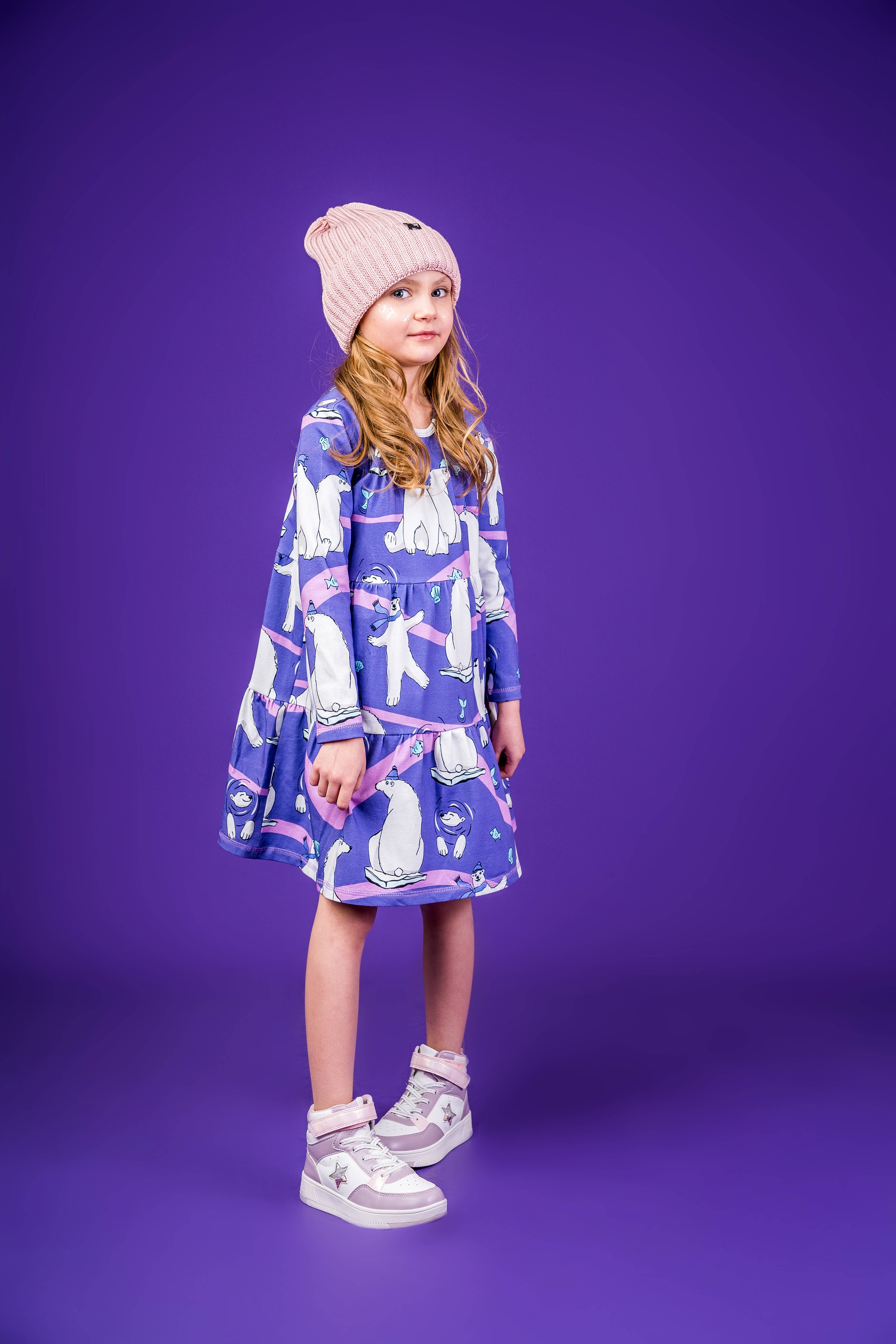 Mullido – wholesale Klänning – Barn – ISBJÖRN - A-LINJEKLÄNNING - AW241