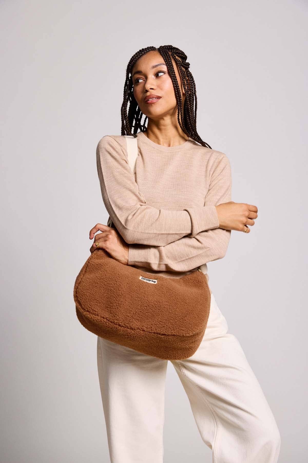 Hindbag - Wholesale Shoulder Bag - Women's - Rosa Teddy Bag in Brown0