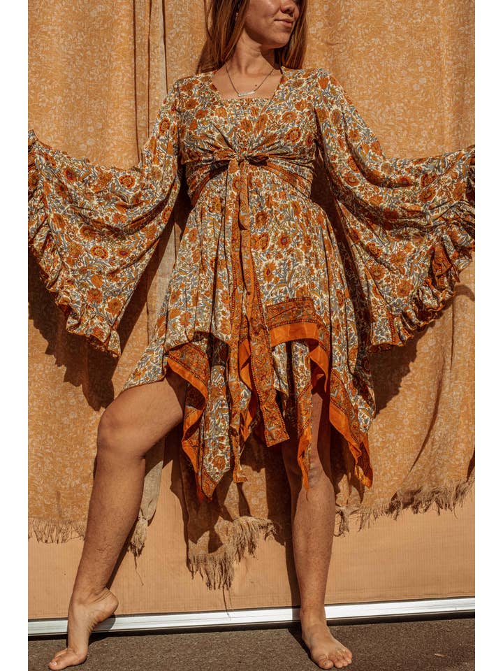 Gardenbelle Shop - Wholesale Dress - Women's - Hippie Bohemian Fairy Dress, Elastic Fairy Skirt9