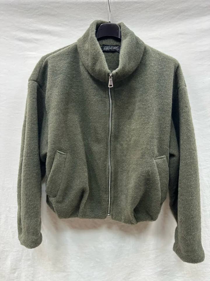 Mimi & Gogo - Wholesale Jacket - Women's - Felted Jacket With Zip @11890_VeZipFeutree3