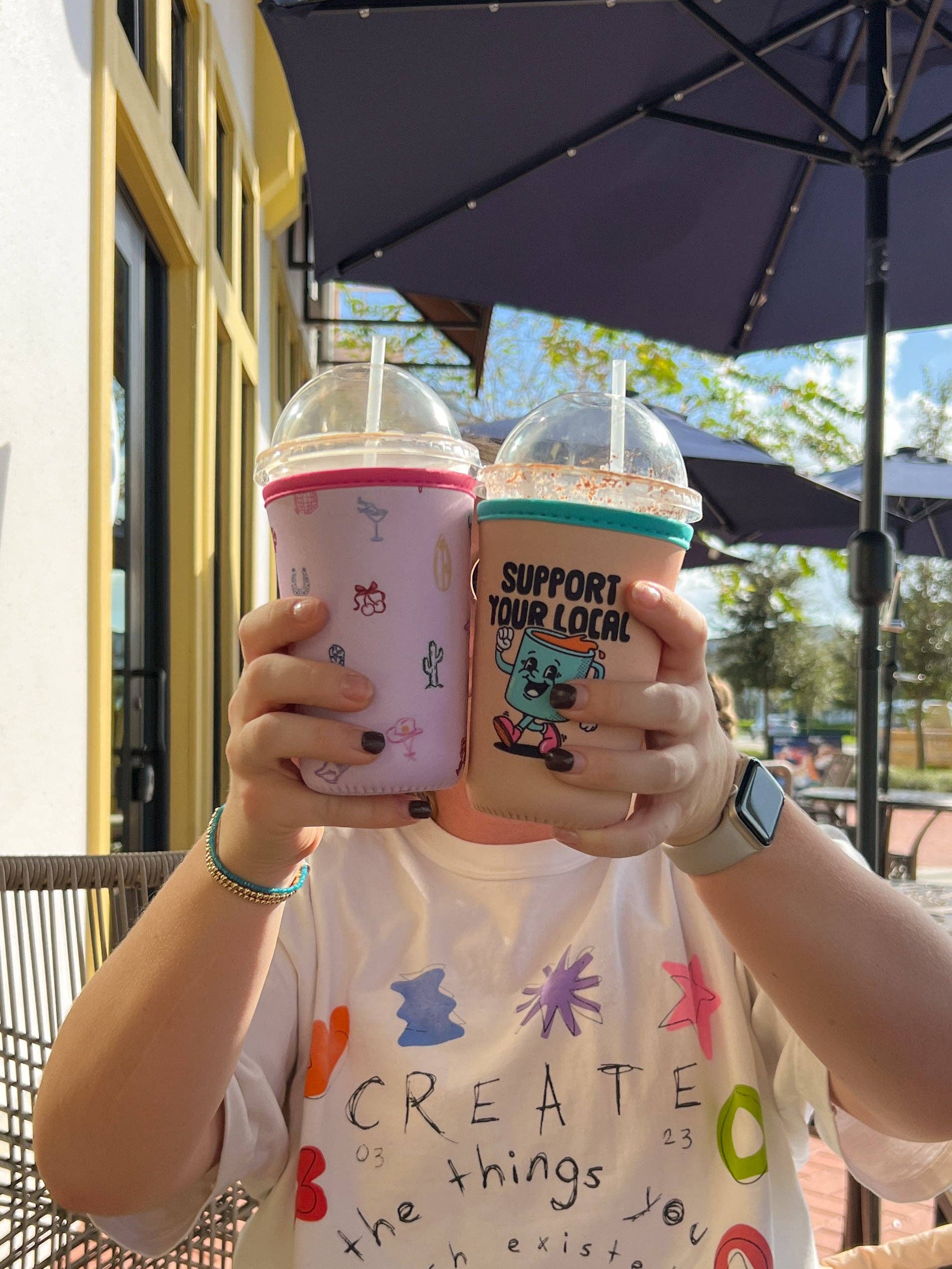 goldenstars - Wholesale Drink Huggers & Koozies - support your local cup cover3