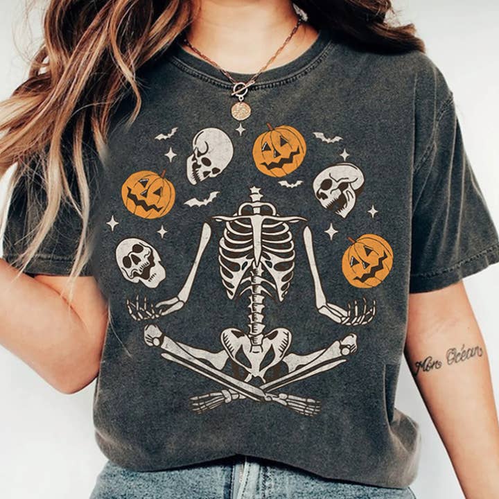Funny Skeleton Halloween Shirt for wholesale by Eleven Fashion