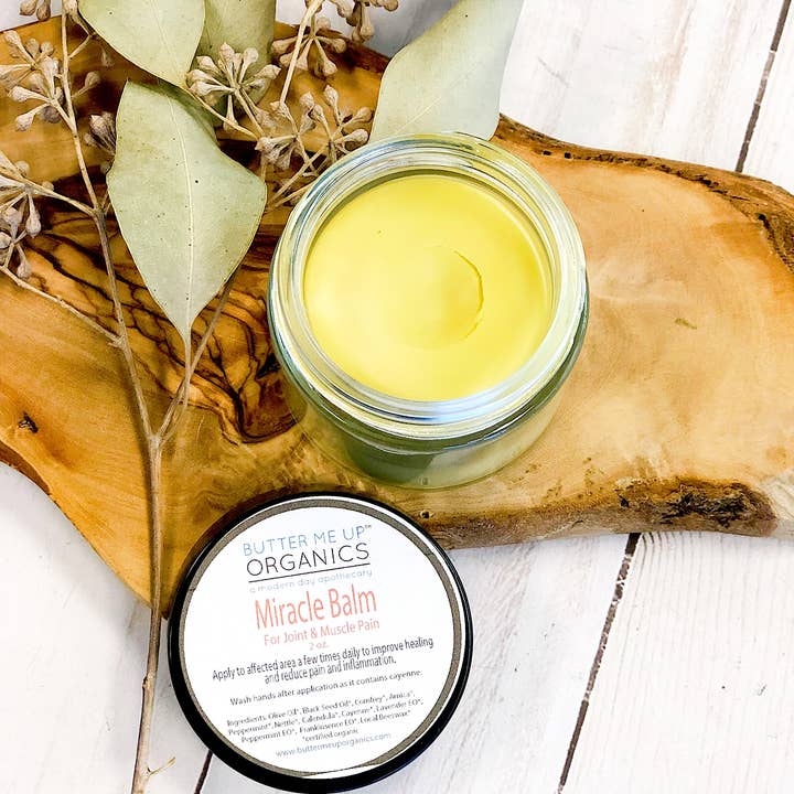 Butter Me Up Organics - Wholesale Healing Salve/Balm/Cream - Miracle Balm / Organic Herbal Pain Balm / Muscle Pain