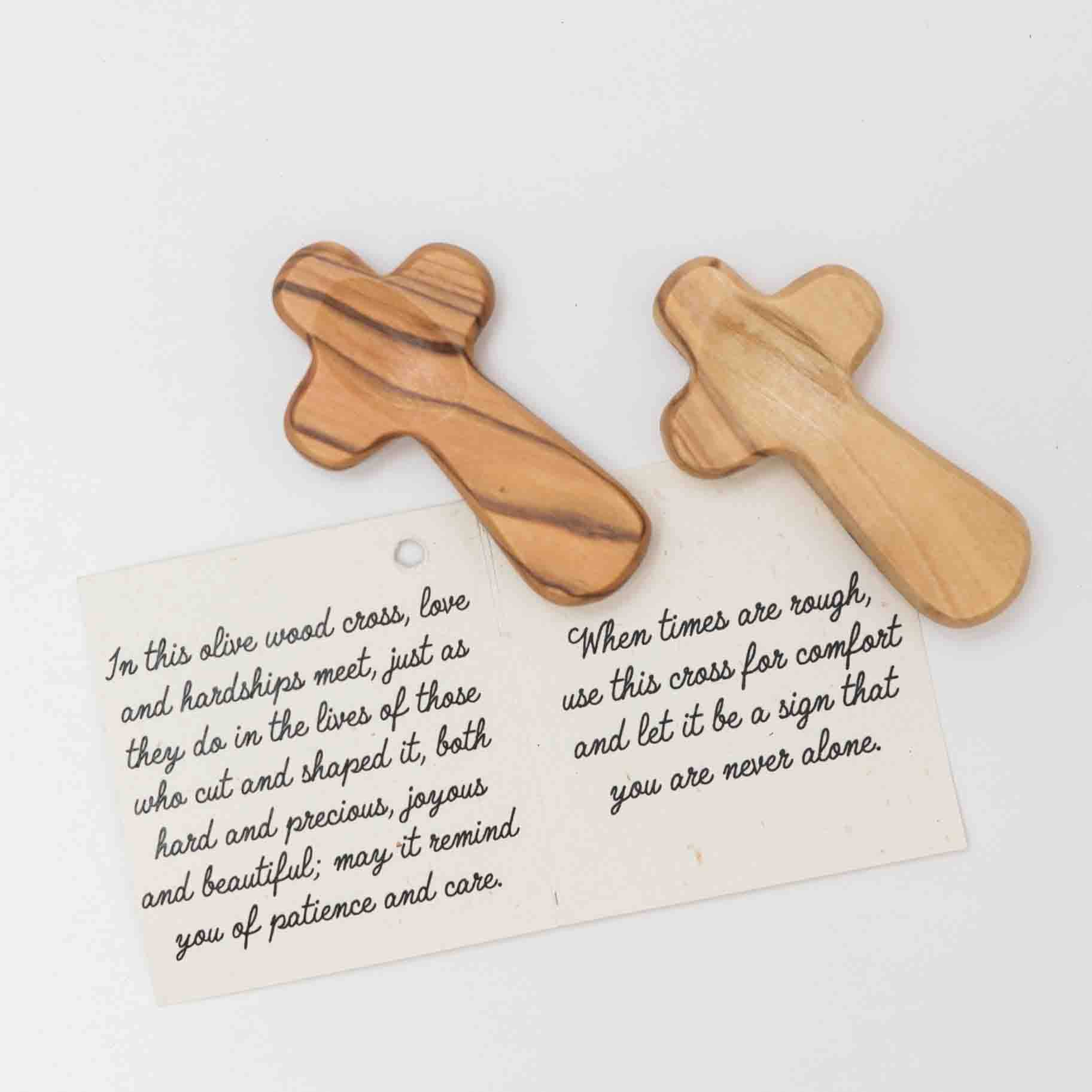 Ten Thousand Villages - Wholesale Wall Cross - Duea Olive Wood Pocket Prayer Cross *2