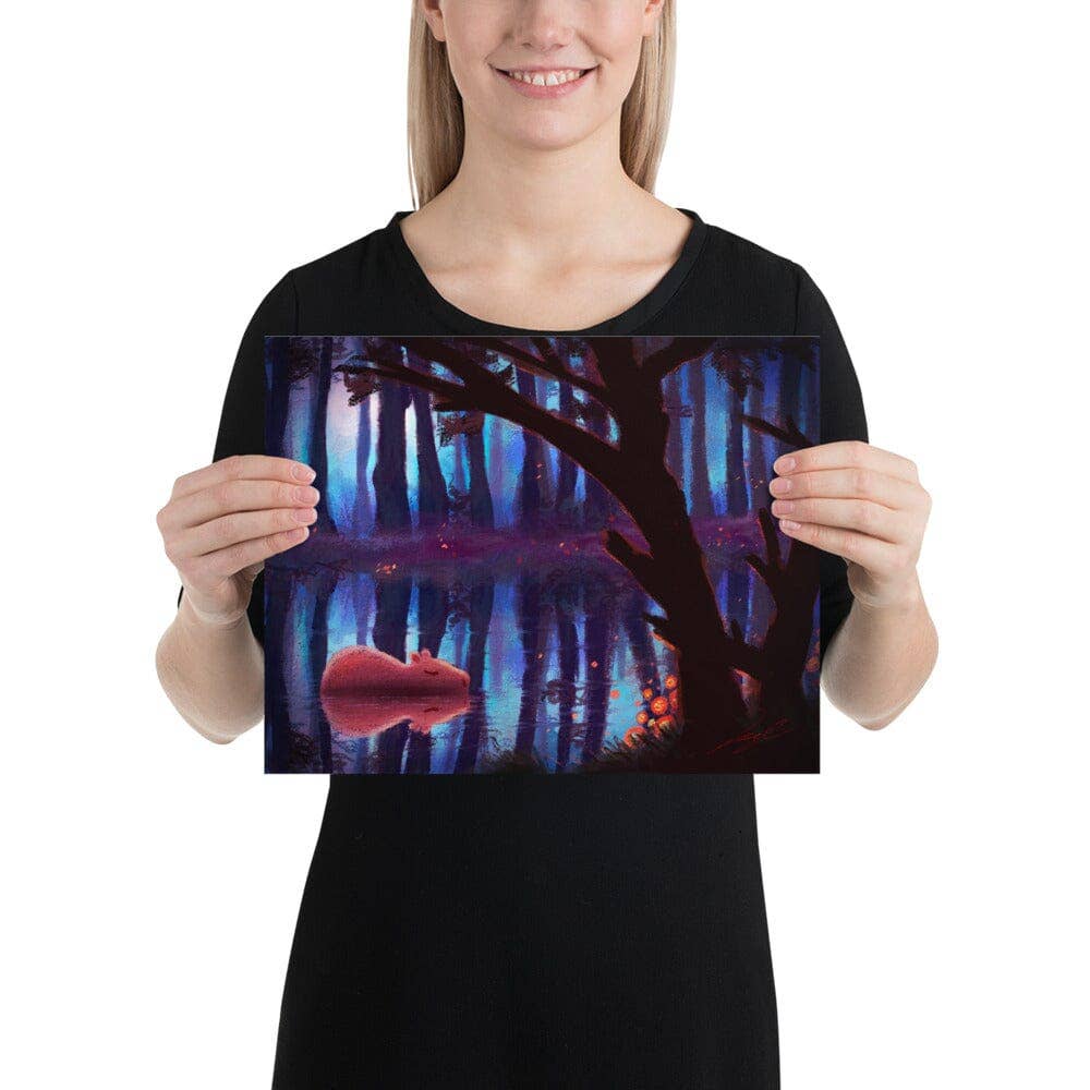 JoyousJoyfulJoyness - Wholesale Painting/Drawing - "Capybara in a Forest" Painting [Unfoiled]2