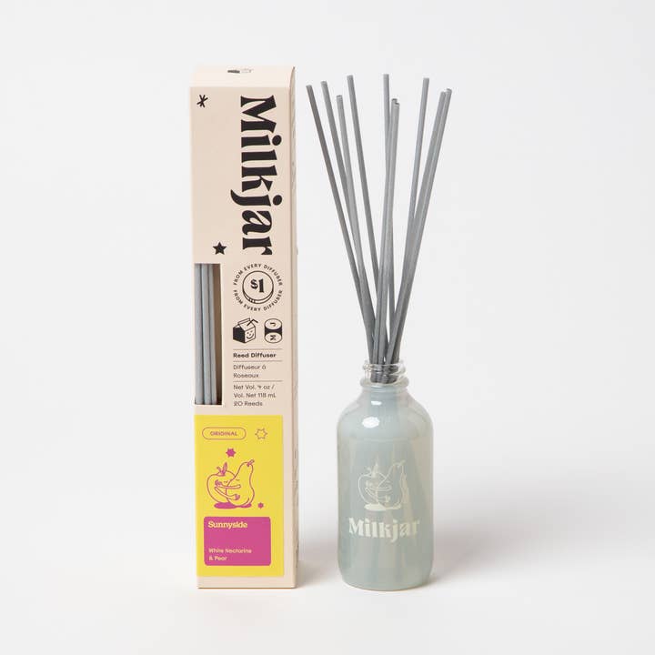 Sunnyside - Pear & Nectarine 4oz Reed Diffuser for wholesale by Milk Jar Candle Co.