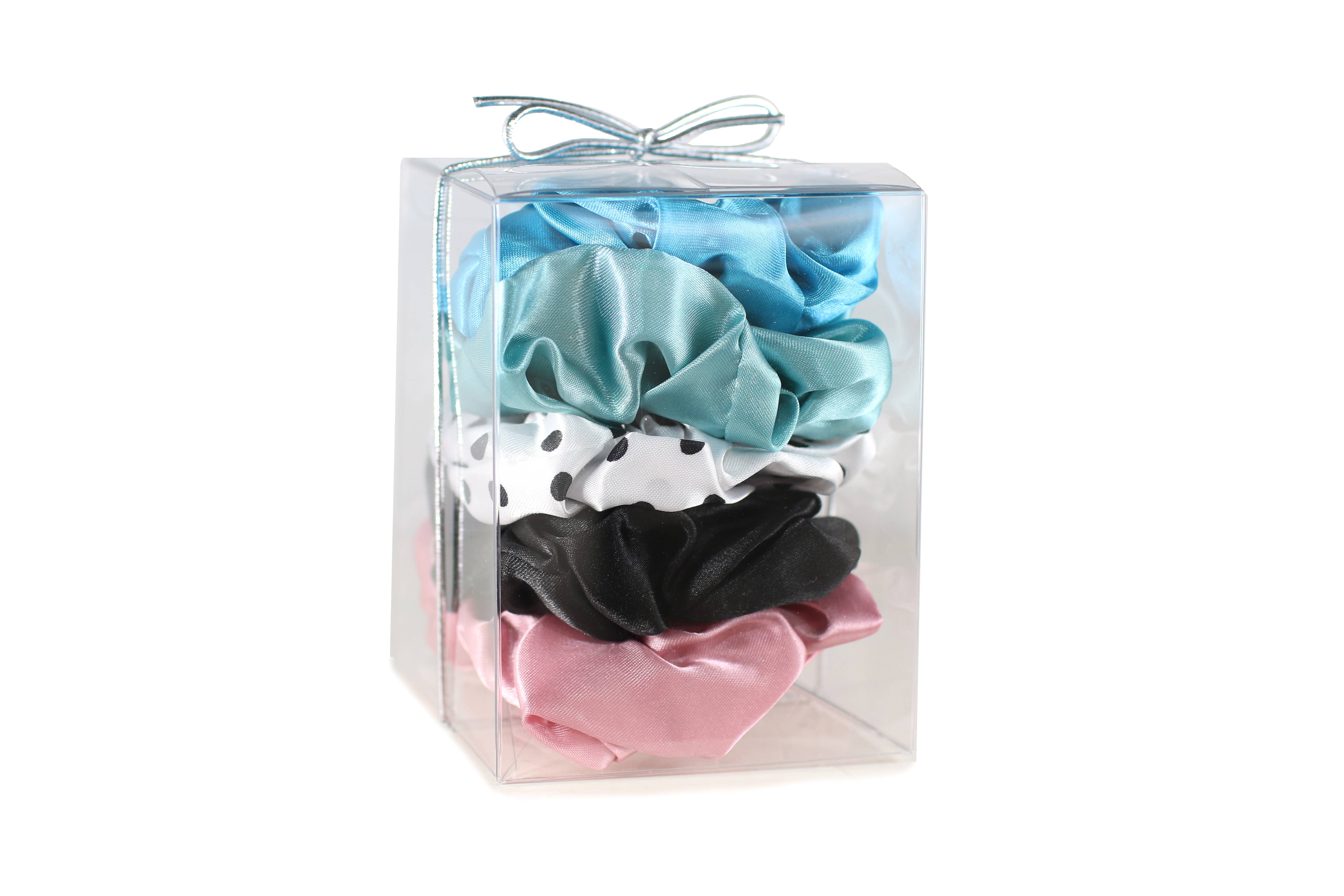 Morning Glamour - Wholesale Scrunchie - Women's - Gift Set 5PK Satin Hair Scrunchies - Satin Scrunchies23