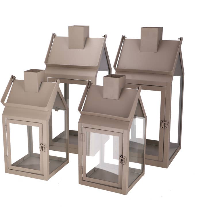 Metall Laterne Homy, 2er Set, 2 Farben, H47/34 cm, für den Großhandel von Vosteen