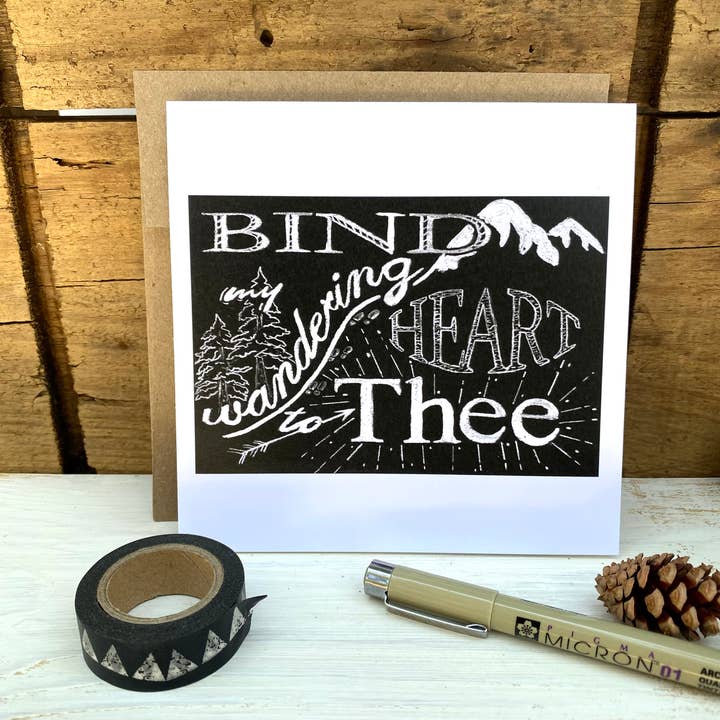 Bind my Wandering: Faithful and True Series Christian Card per la vendita all'ingrosso da parte di Dark Fox Creative