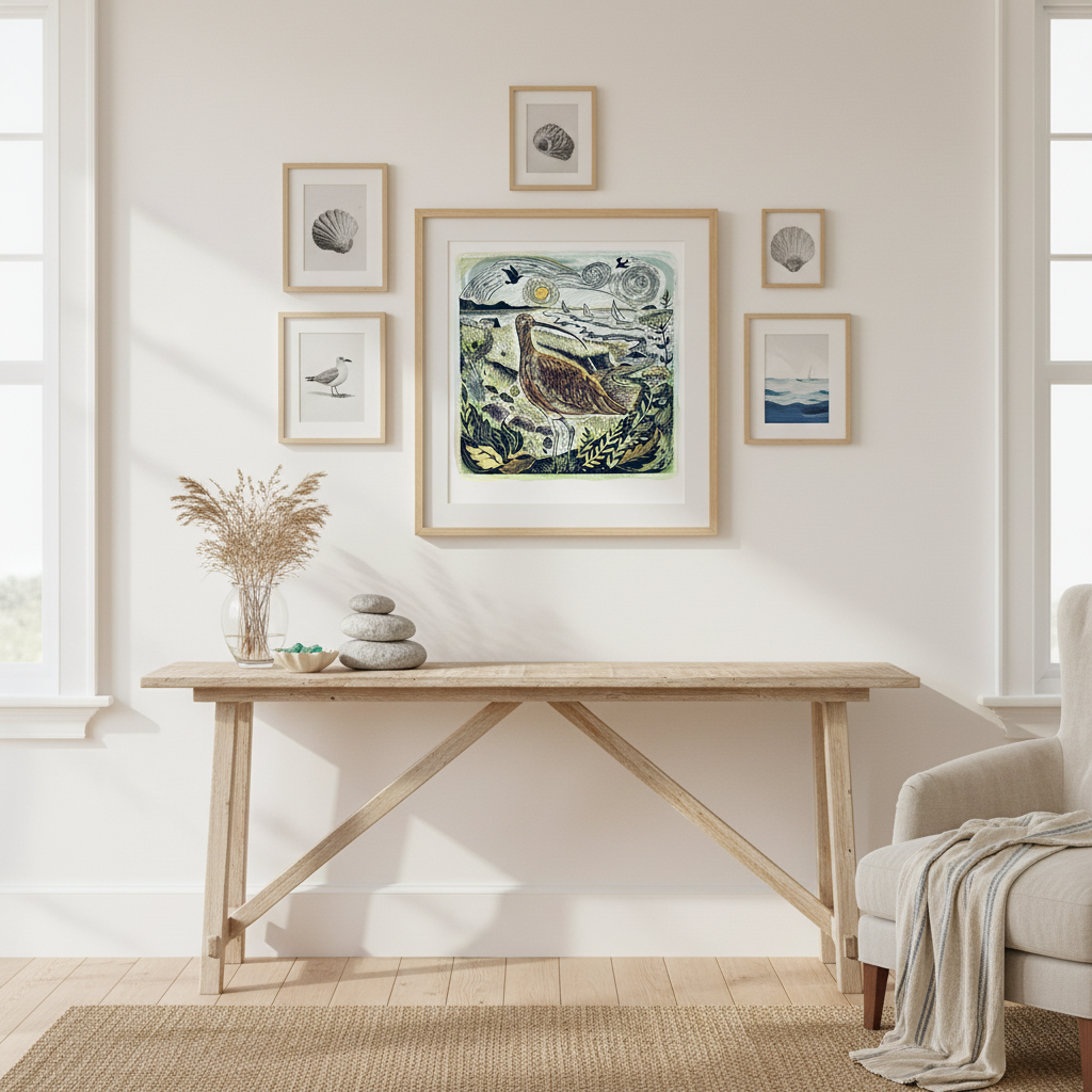 Jamie Poole – wholesale Art print – Eternal Whisperings (Curlew) 
 Limited Lino Print3