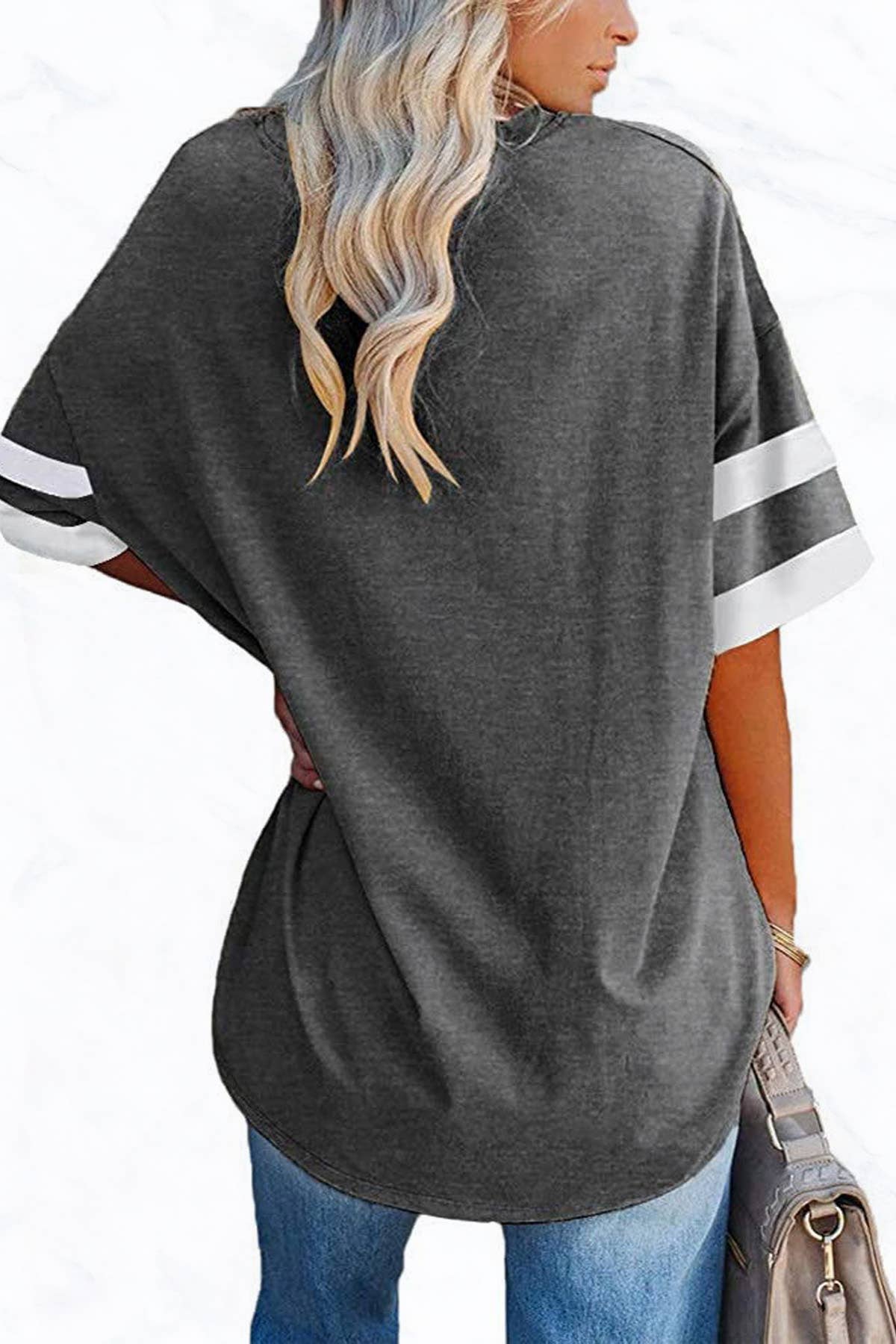 Suzie Q USA - Vente Tunique – femme - Tunique en coton col V à manches mi-longues19