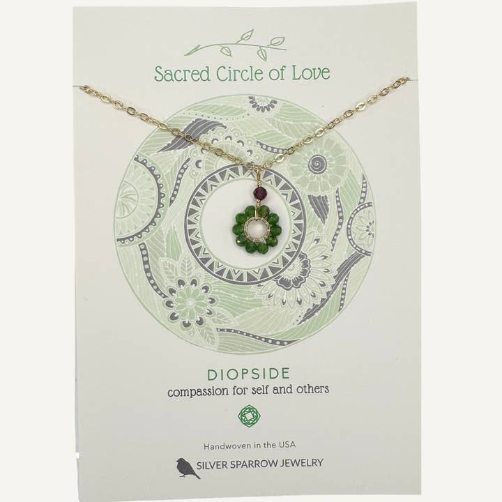 Silver Sparrow Jewelry - Wholesale Pendant/Charm Necklace - Gold Necklace- Diopside Sacred Circle Necklace2