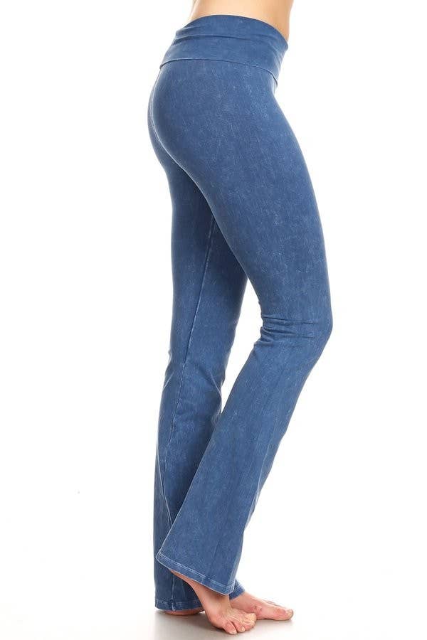 T-Party - Vente Legging de sport/d'intérieur – femme - Pantalon de yoga à taille repliable en minéraux T PARTY2