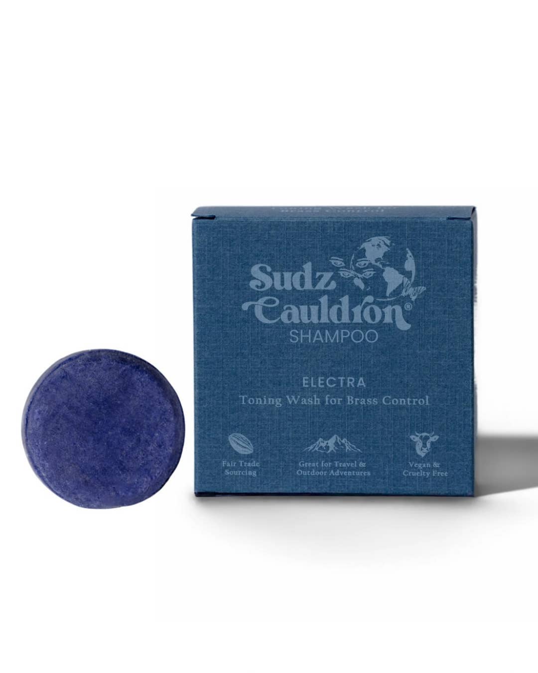 Sudz Cauldron - Wholesale Shampoo Puck/Solid Shampoo - Electra Shampoo Bar - Toning Wash for Brass Control