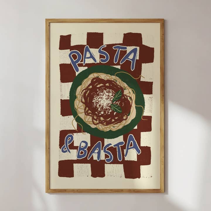 AFFISCH PASTA & BASTA för wholesale av Studio Dolci