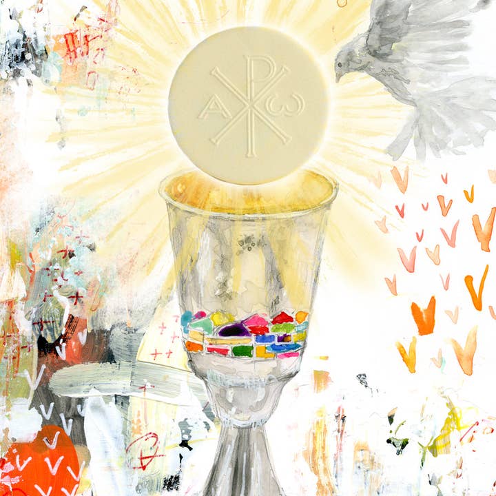 Heilige Eucharistie, notitiekaart voor wholesale door Open Journey