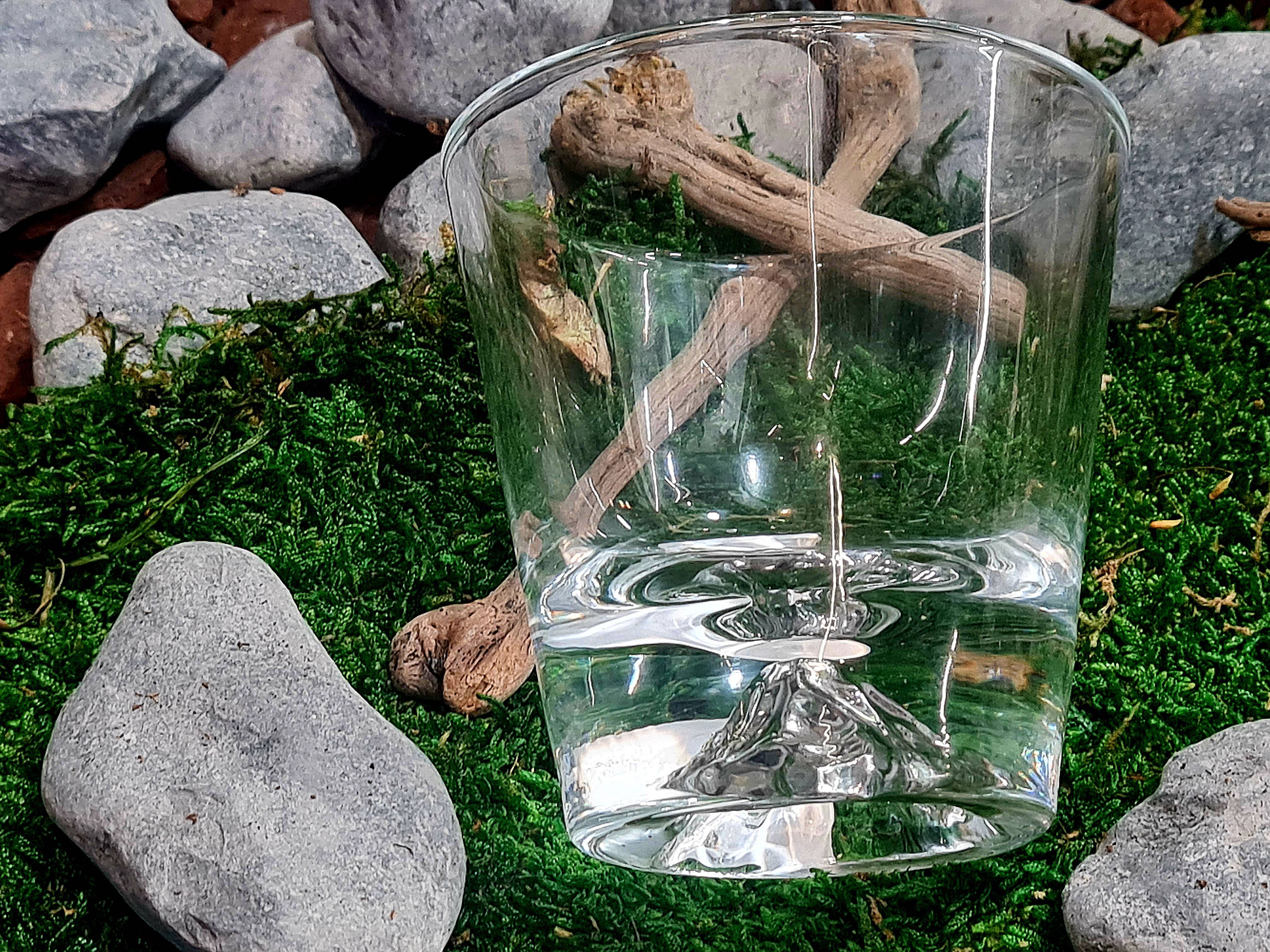 Sostraw & SmartThings - Wholesale Cocktail/Liquor Glass - Japanese Glass - Gift Box + Granite Ice Cubes + Coaster |3217