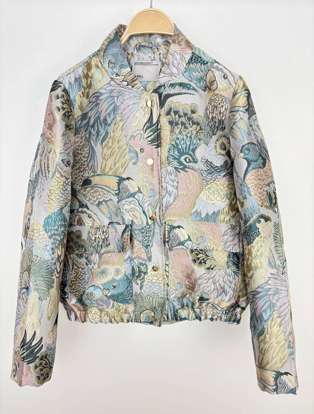 KZELL PARIS - Wholesale Jas - Dames - Jas met metallic jacquardmotief van vogels8