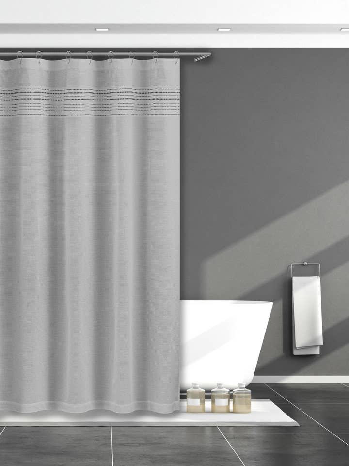 Waffle Fabric Shower Curtain Liner for wholesale by Duck River