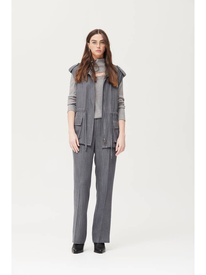 GRAY Inesa tencel vest for wholesale on Faire1