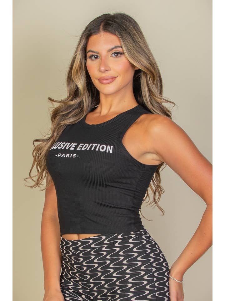 CAPELLA APPAREL - Wholesale Tank Top - Women's - Exclusive Edition Rib Tank Graphic Top11