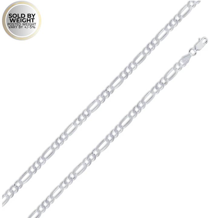 925 sterling zilveren Figaro 120 4.9 mm ketting of armband voor wholesale door SilverLiza