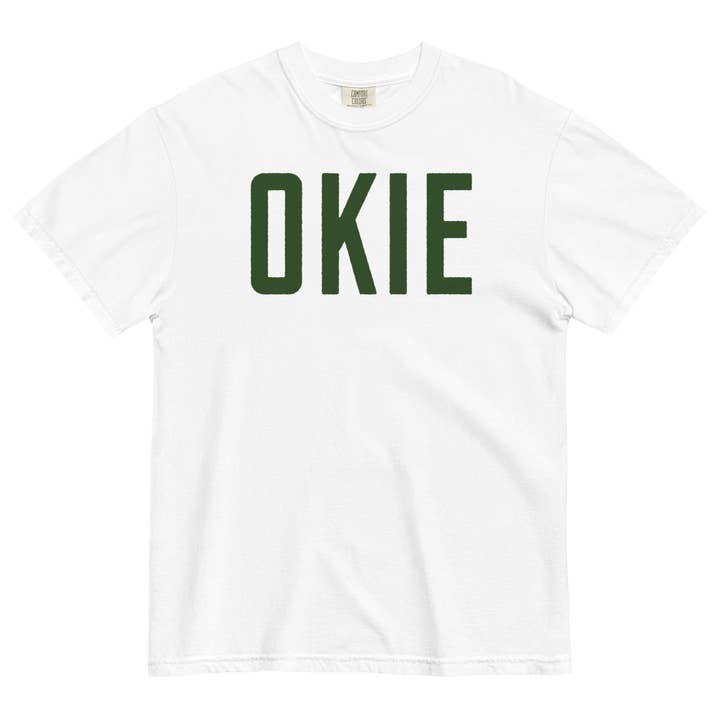T-shirt Okie Heavyweight : Blanc pour la vente par Tallgrass Supply Co
