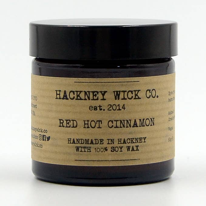 Vela de cera de soja Hackney Wick Co con canela al rojo vivo para venta al por mayor de Hackneywickco