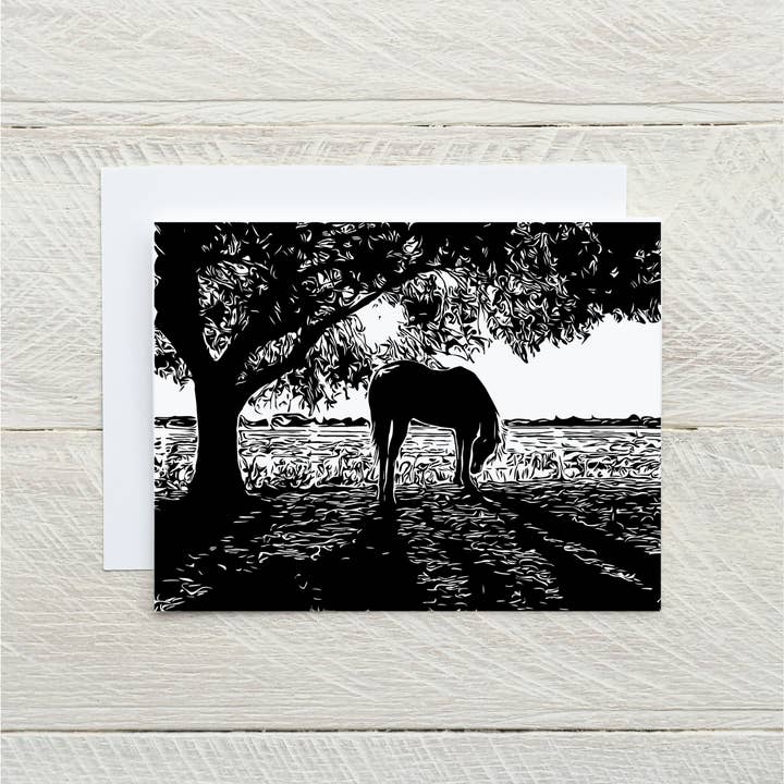 "Bubbles" Horse Notecard for wholesale by Laughing Mule Press